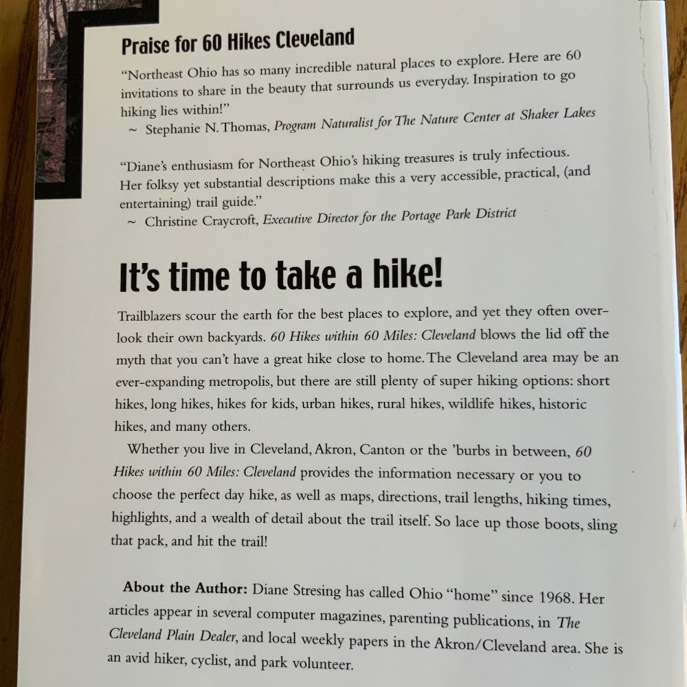 60 Hikes Within 60 Miles Cleveland (Including Akron and Canton) Paperback Book - Picture 4 of 5